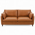 Cognackleurige 2-zitsbank van PU-leer 170 x 90 x 85 cm